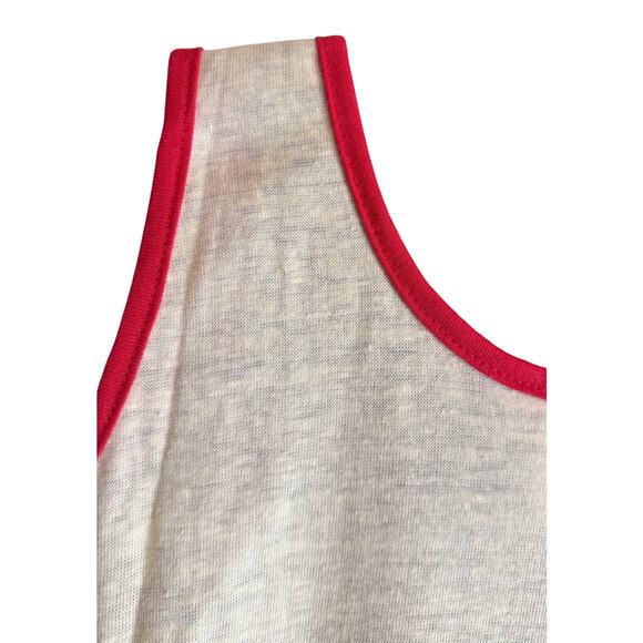 Vintage Boy Scouts Tank Top Ringer Red White Graphic USA Made Large - Picture 6 of 7